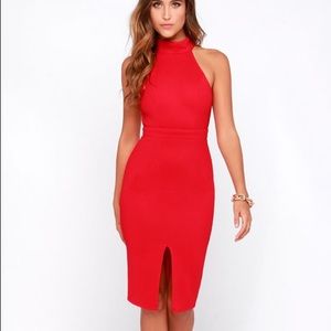 Outstanding Features Red Midi Dress